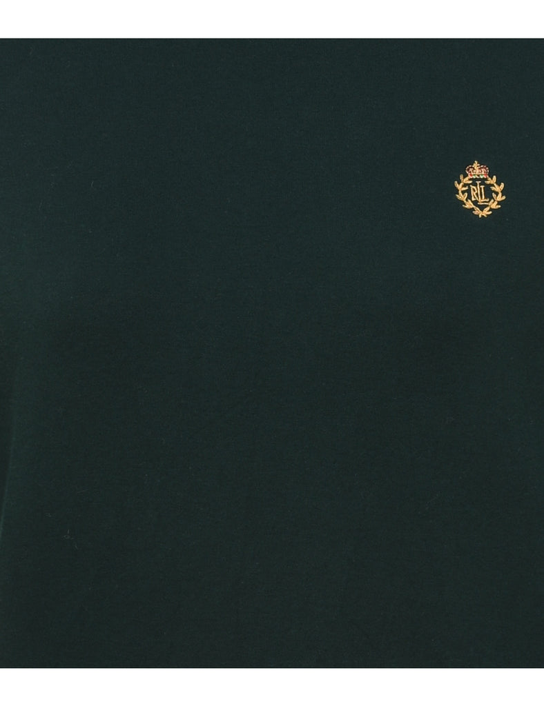Ralph Lauren Black Turtleneck Plain T-shirt - S