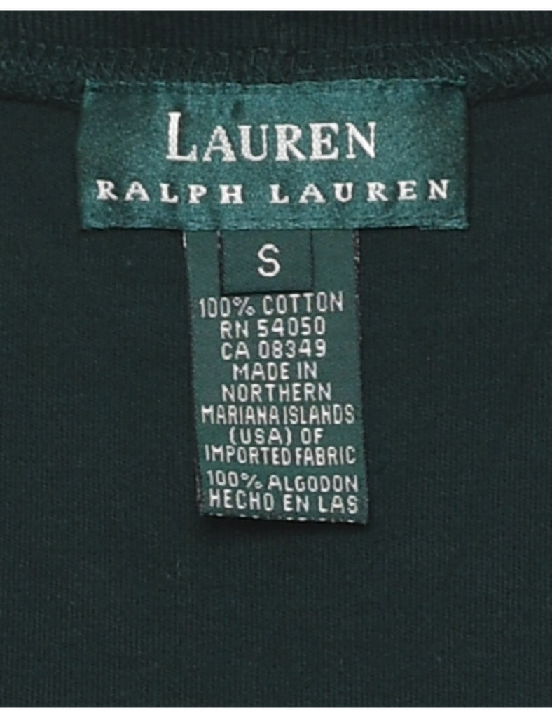 Ralph Lauren Black Turtleneck Plain T-shirt - S