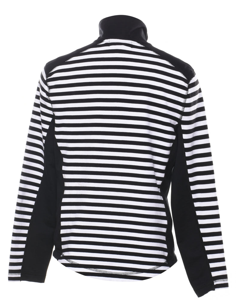 Ralph Lauren Black & White Striped Track Top - L