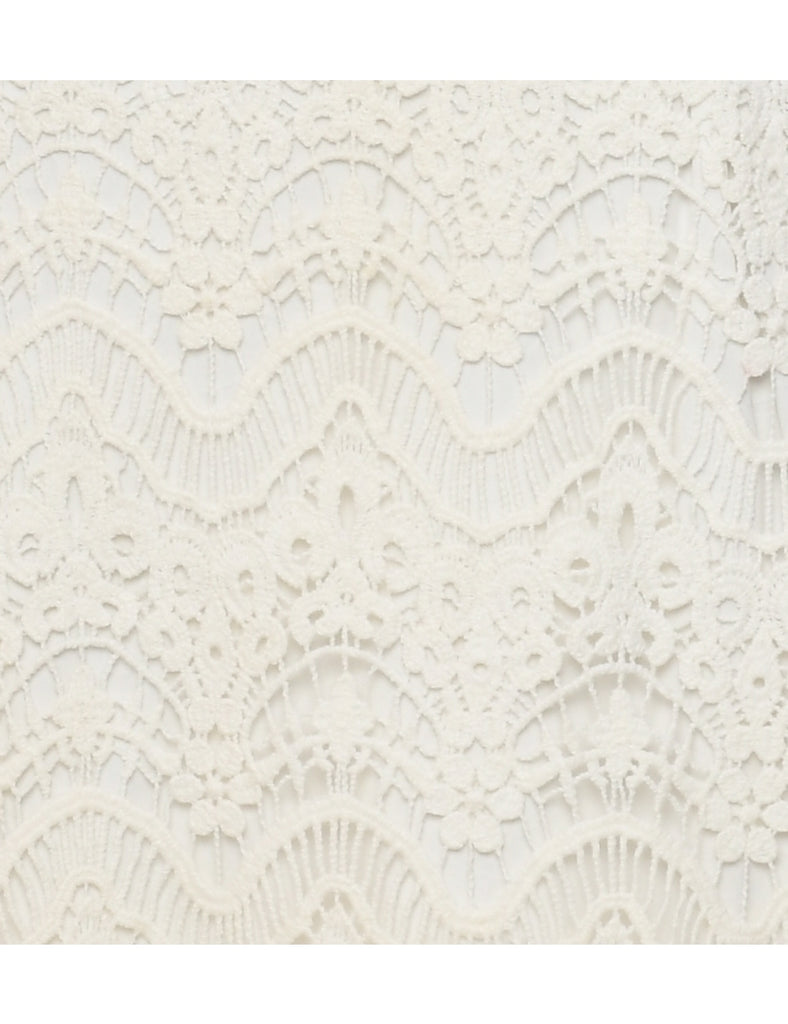 Ralph Lauren Lace Off White Evening Dress - M