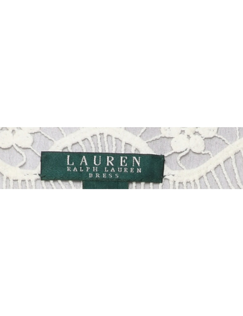 Ralph Lauren Lace Off White Evening Dress - M
