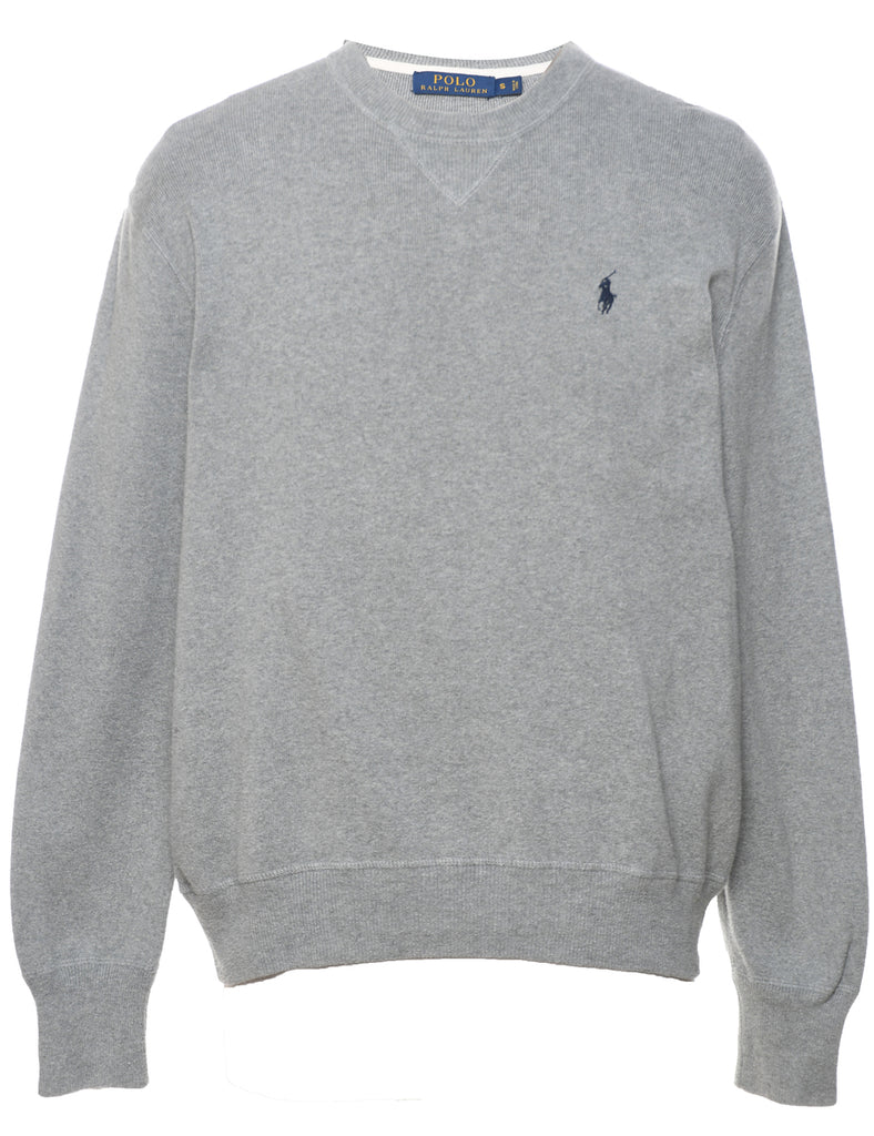 Ralph Lauren Plain Light Grey Classic Sweatshirt - S