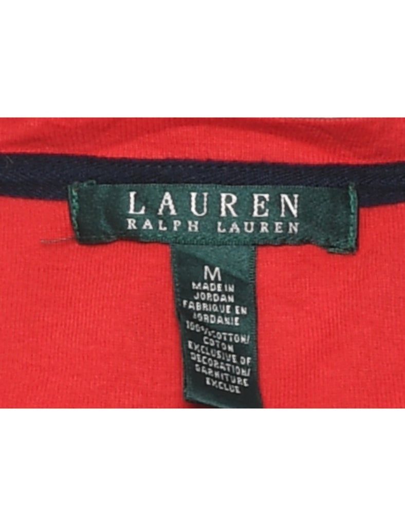 Ralph Lauren Plain Red T-shirt - M