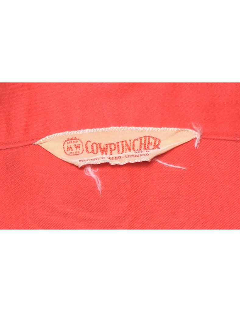 Red 1970s Western Blouse - L
