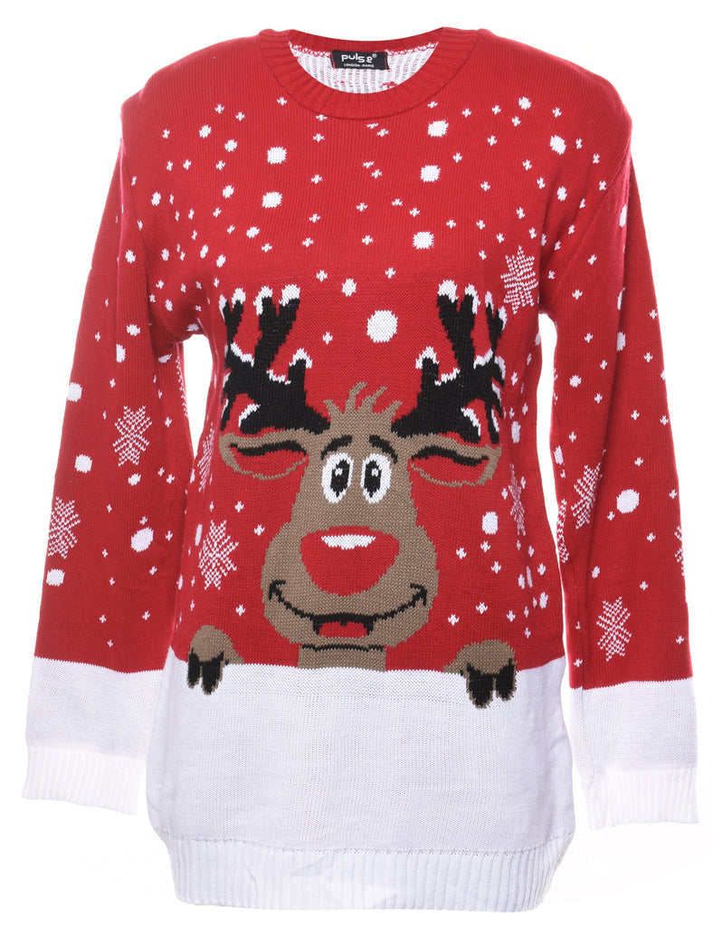 Red Christmas Jumper - S