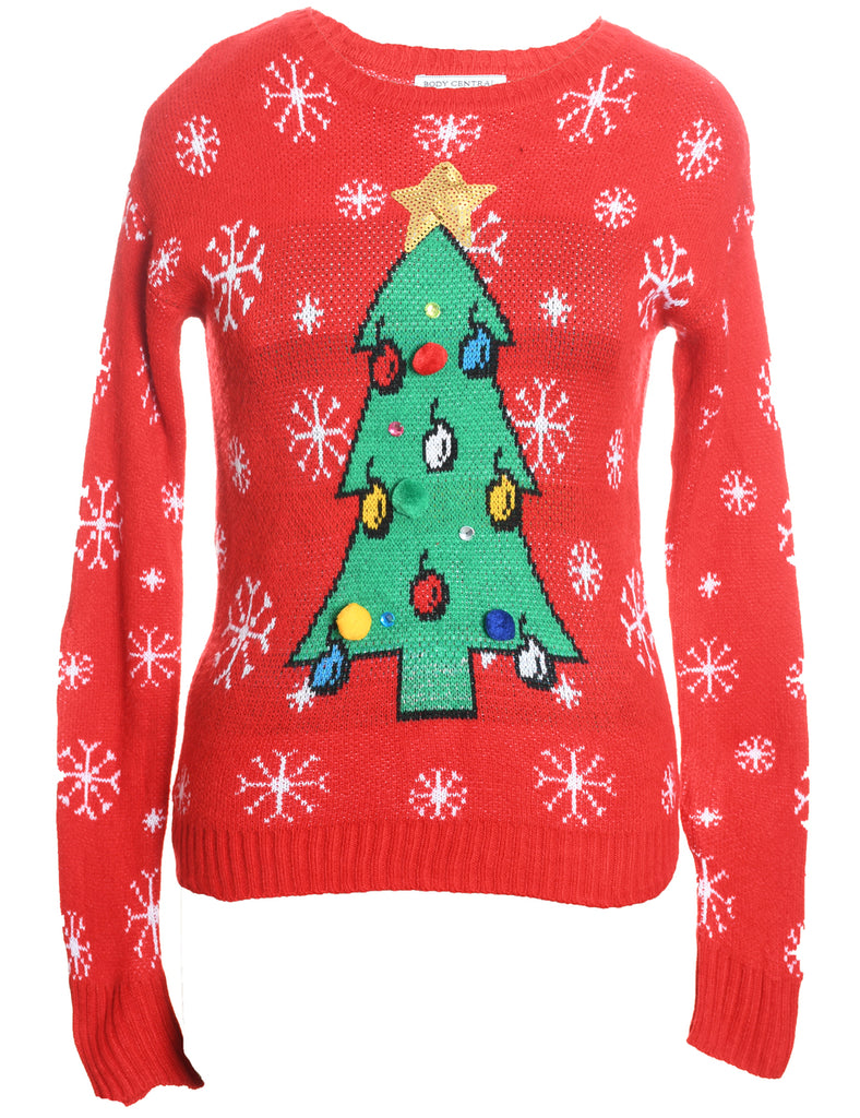 Red Christmas Jumper - S
