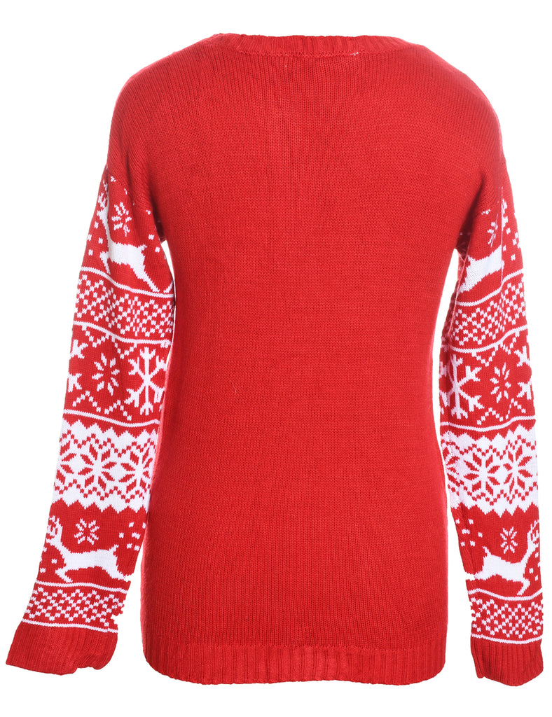 Red Christmas Jumper - M