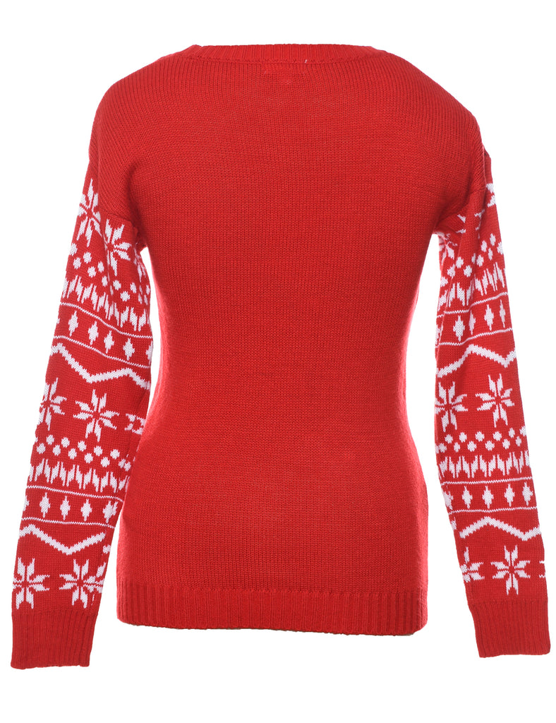Red Christmas Jumper - M
