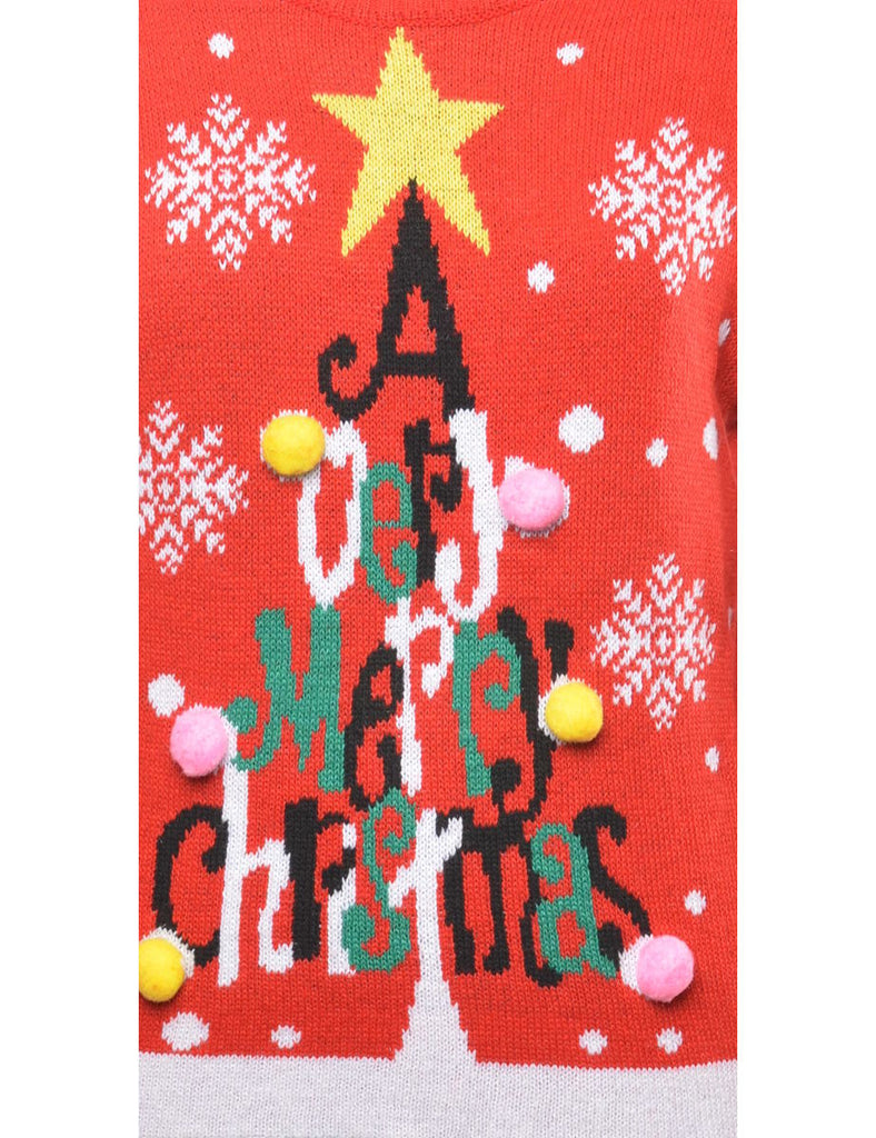 Red Christmas Jumper - M
