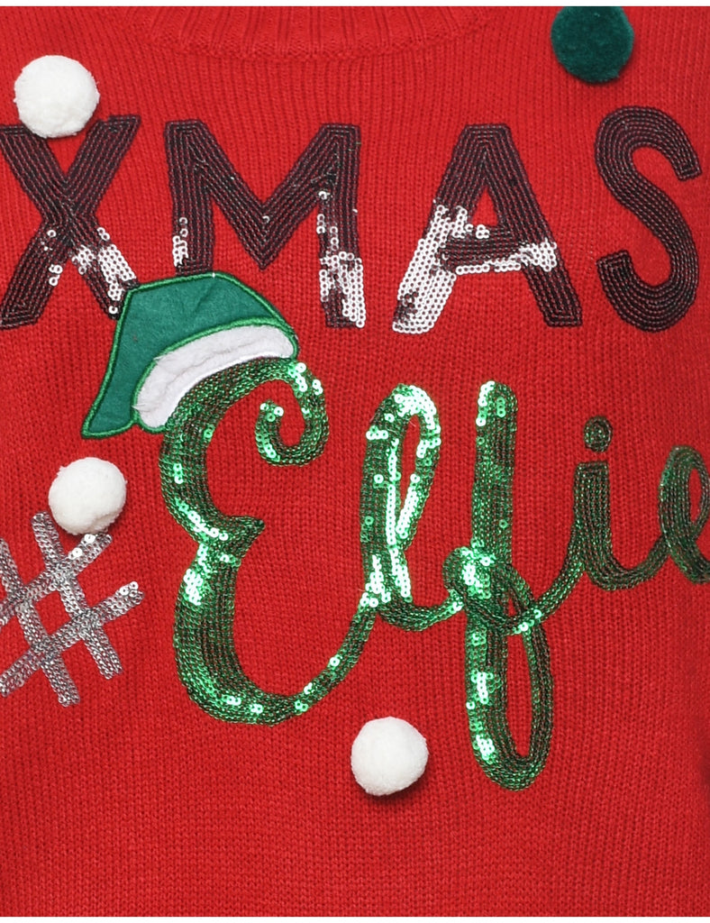 Red Christmas Jumper - XL