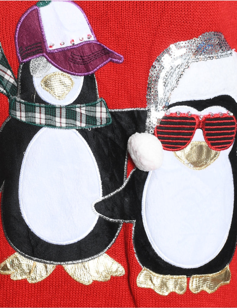 Red Christmas Jumper - M