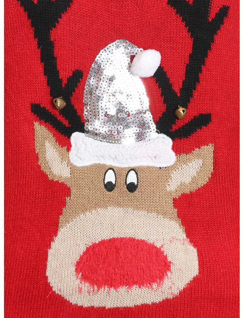 Red Christmas Jumper - M