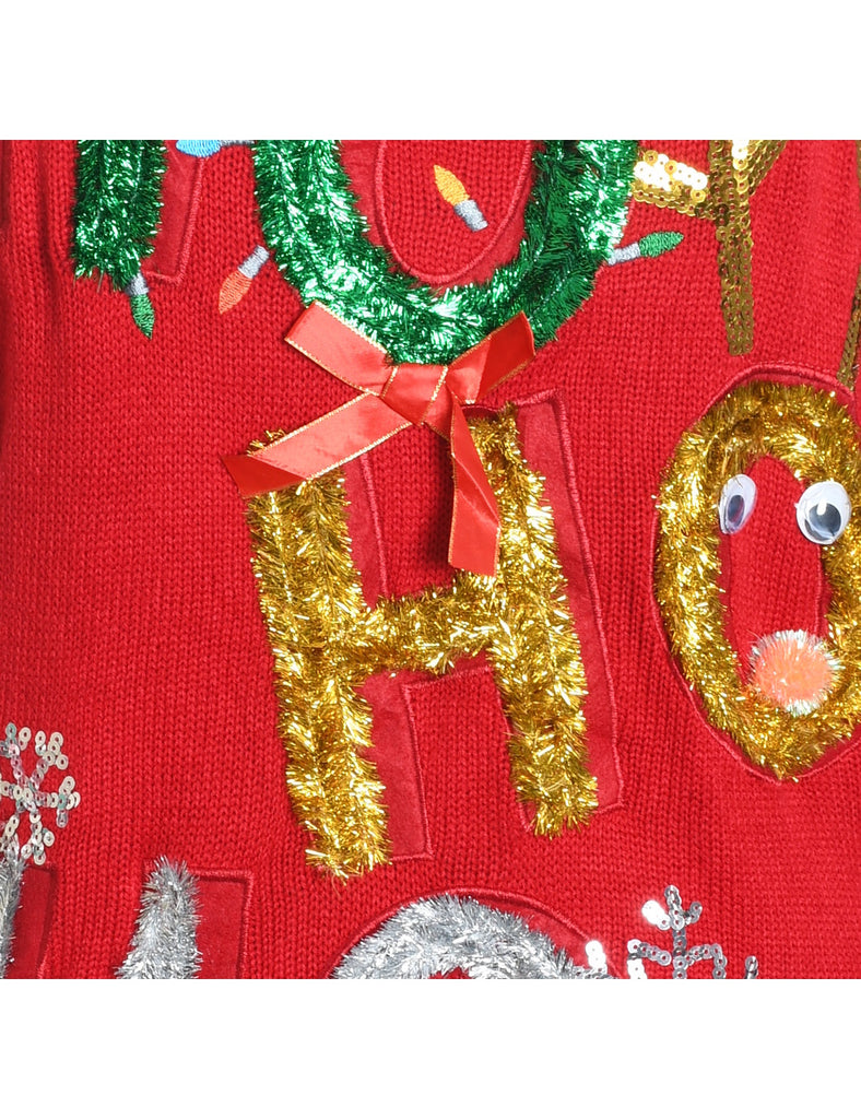Red Christmas Jumper - L