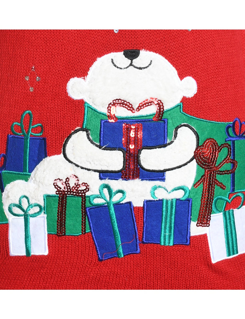 Red Christmas Jumper - M