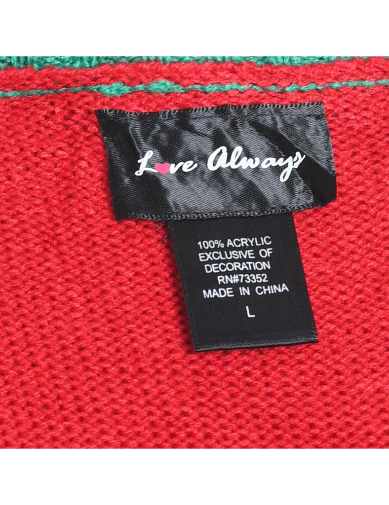 Red Christmas Jumper - L