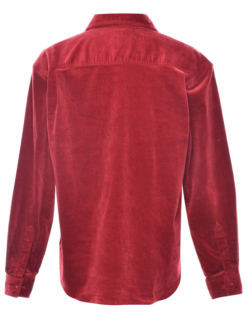 Red Corduroy Petite Shirt - S