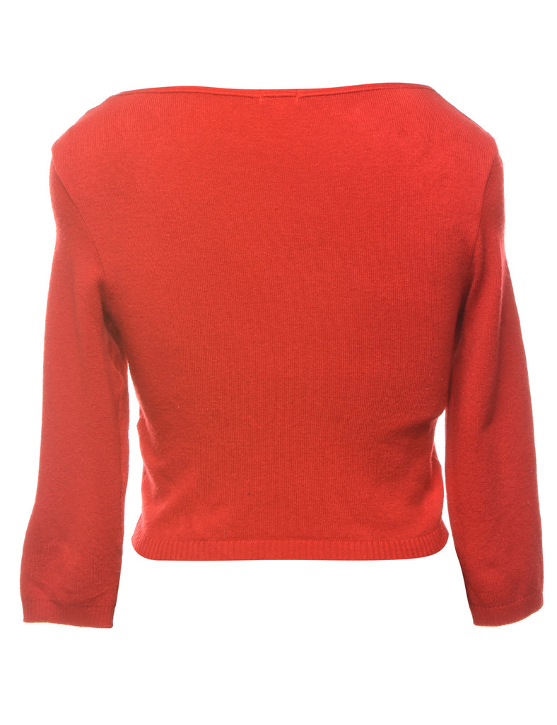 Red Cropped Jumper - S