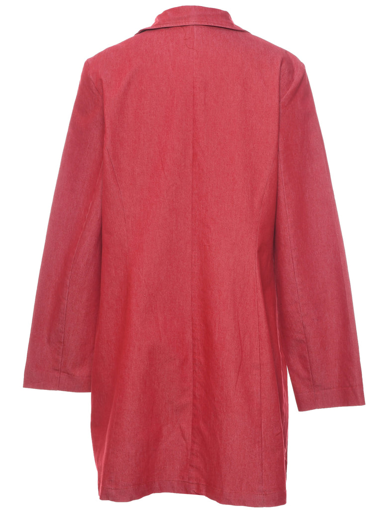 Red Denim Dress - L