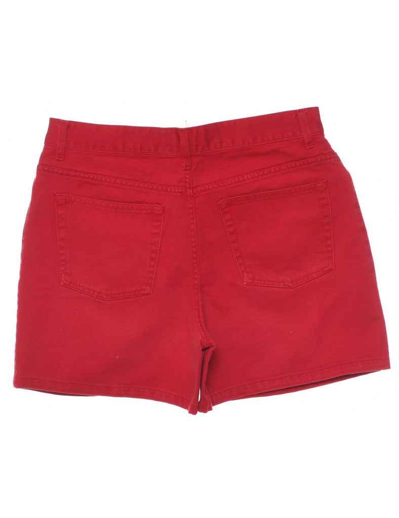 Red Denim Shorts - W29 L4