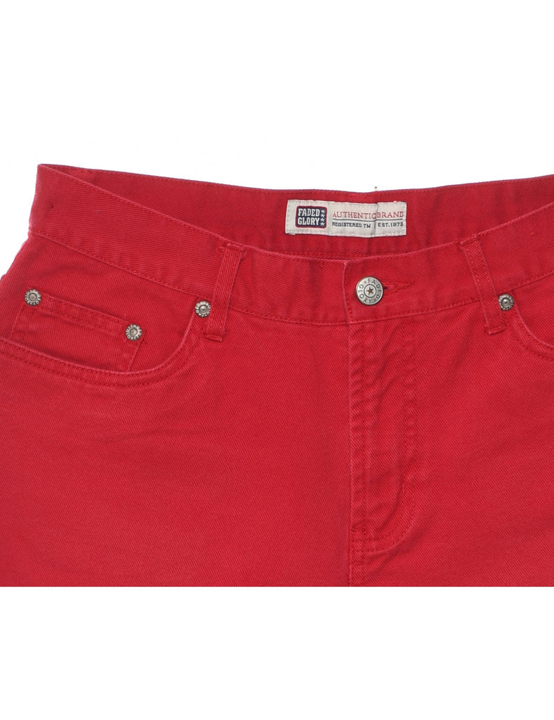 Red Denim Shorts - W29 L4