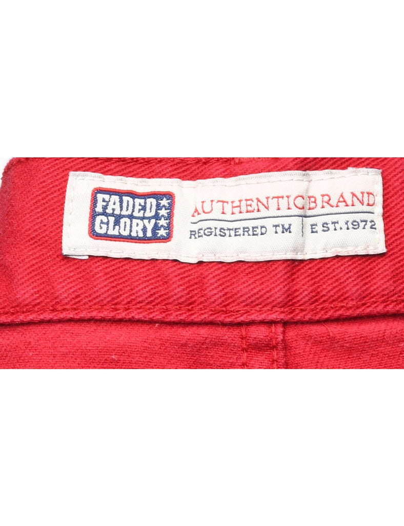 Red Denim Shorts - W29 L4