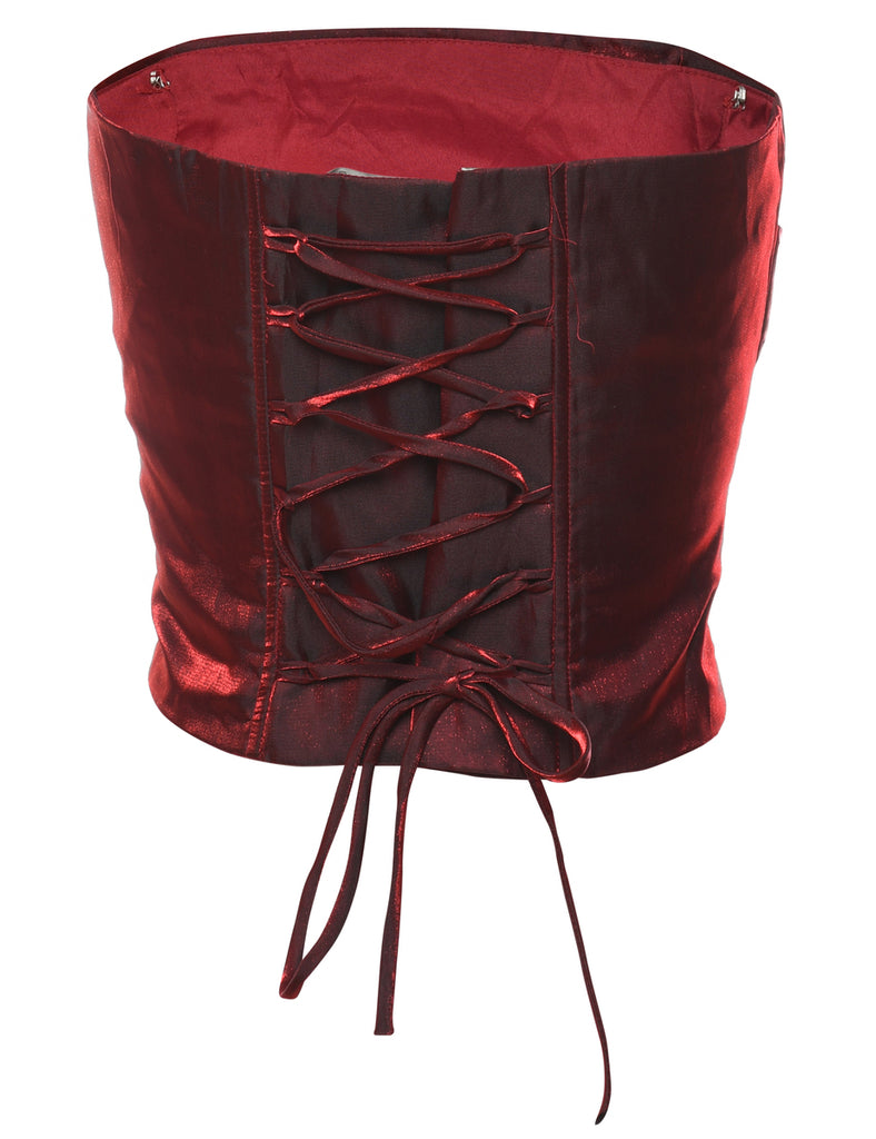 Red Embellished Corset - S