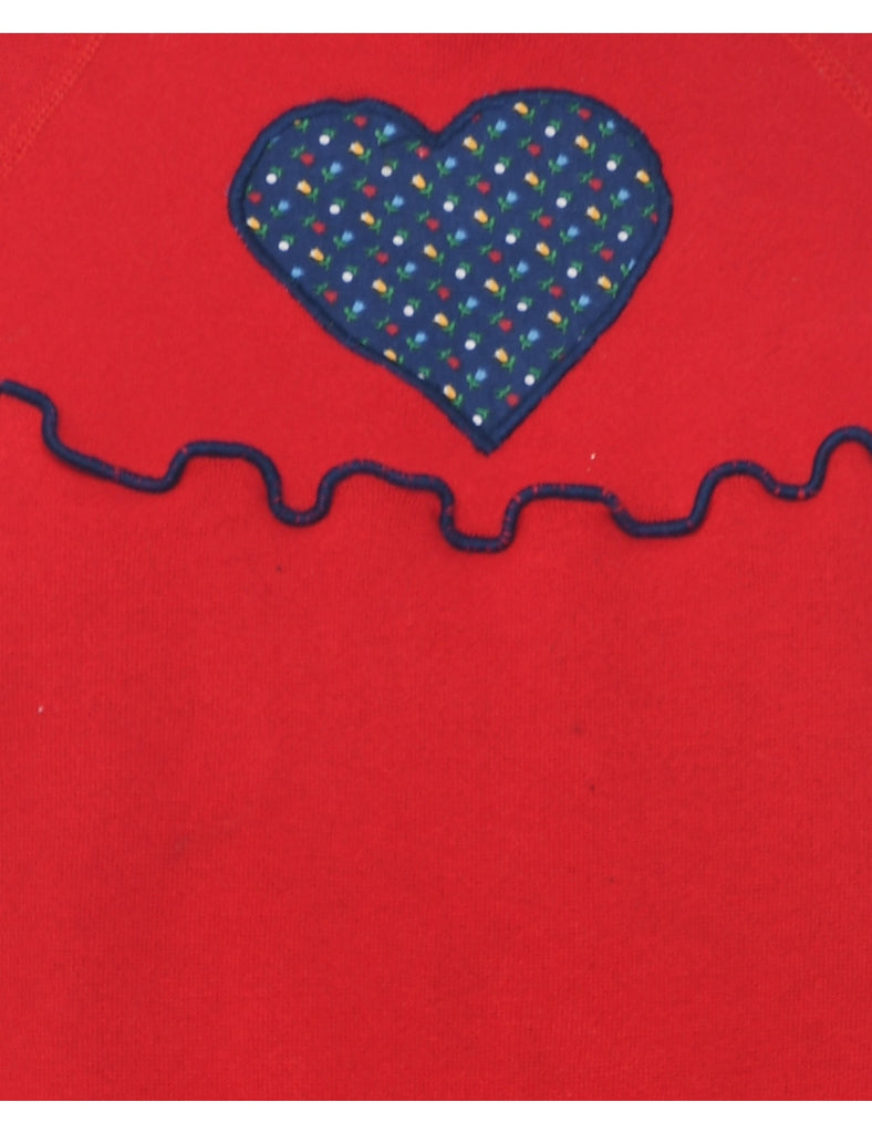 Red Heart Design 1990s Sweatshirt  - L