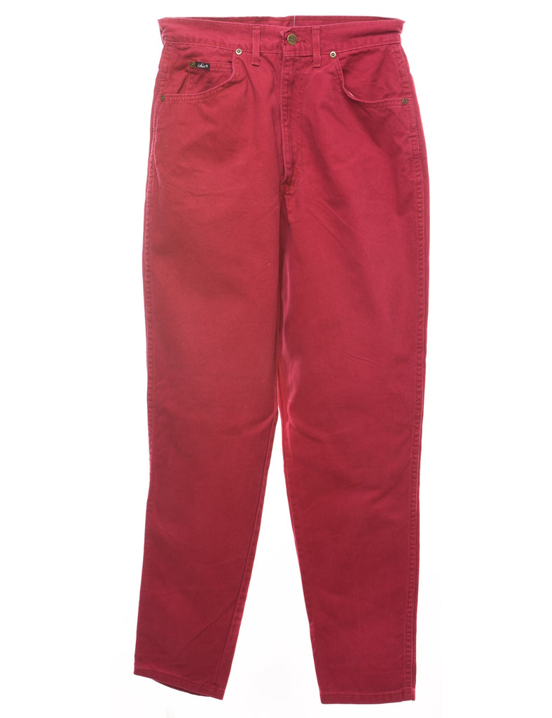 Red High Waist Tapered Jeans - W28 L31