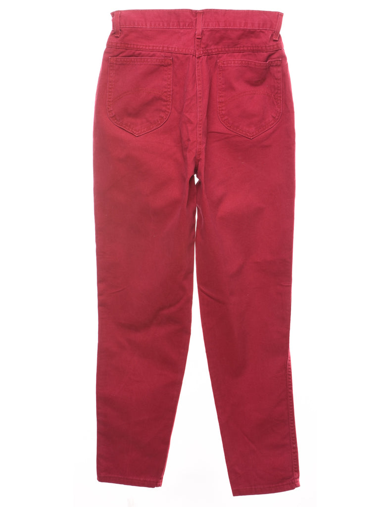 Red High Waist Tapered Jeans - W28 L31