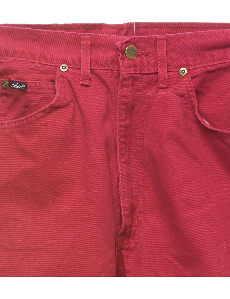 Red High Waist Tapered Jeans - W28 L31