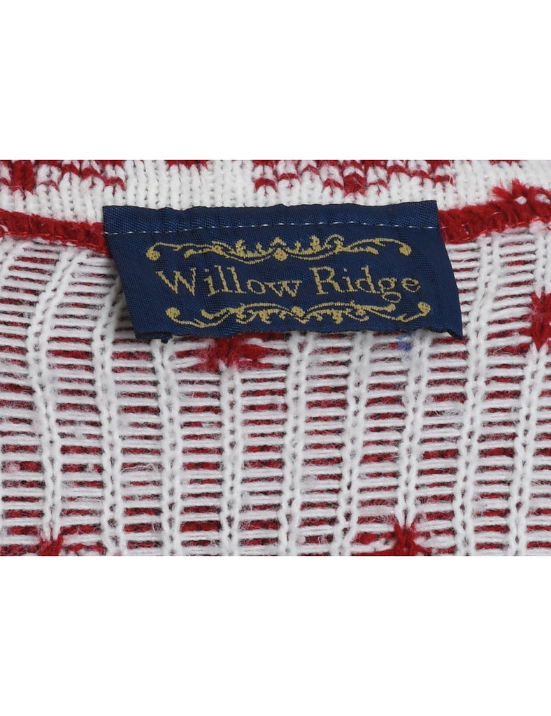 Red Nordic Jumper - L