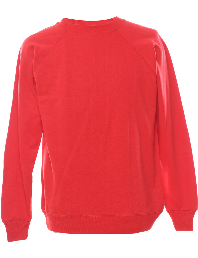Red Plain Sweatshirt - L
