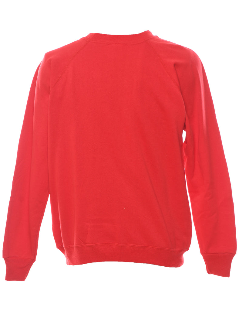 Red Plain Sweatshirt - L