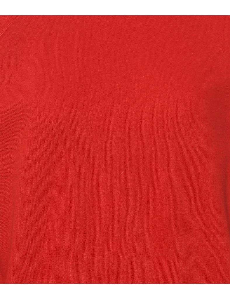 Red Plain Sweatshirt - S