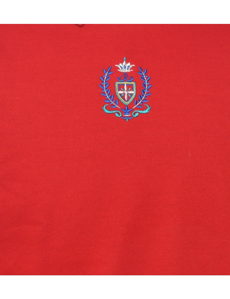 Red Plain Sweatshirt - M