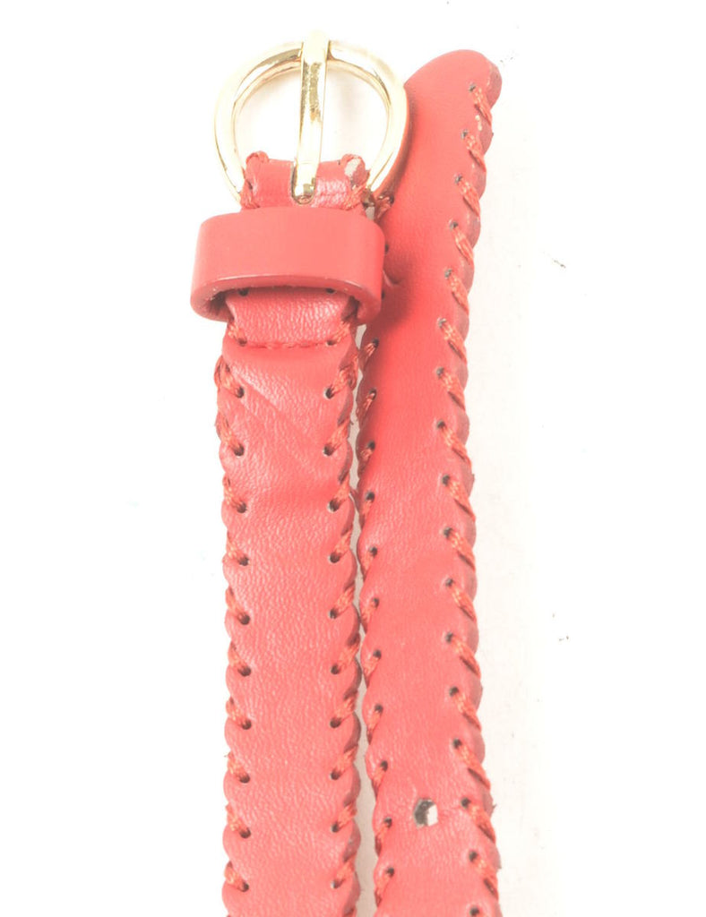 Red Skinny Belt - M