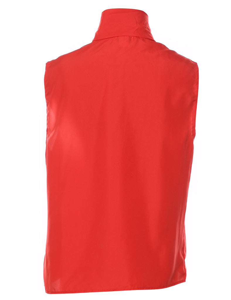 Red Sleeveless Blouse - L