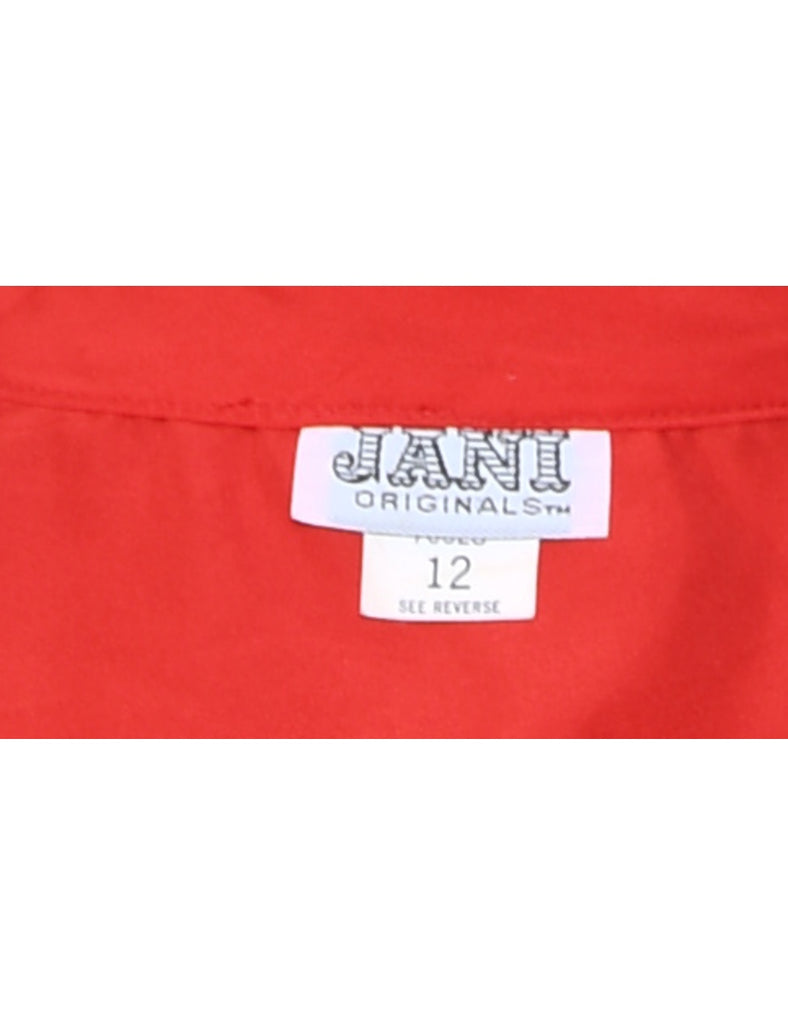 Red Sleeveless Blouse - L
