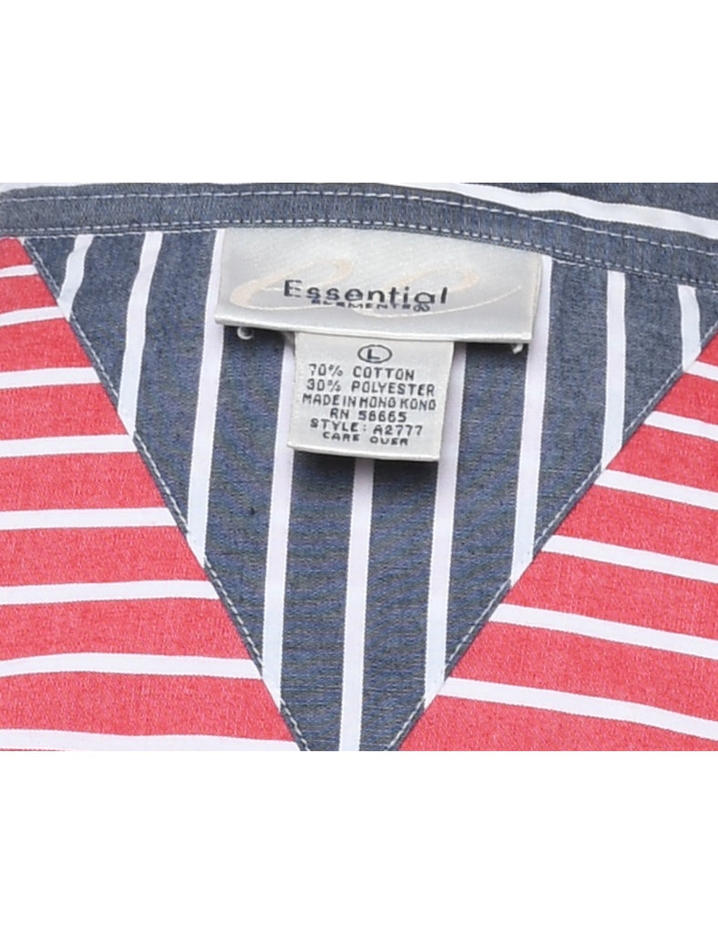 Red Striped Shirt - L