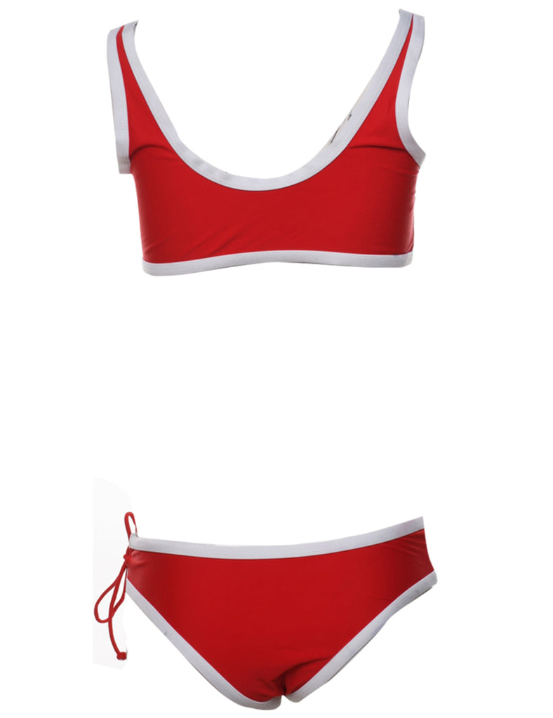 Red Two-piece Swimsuit - M