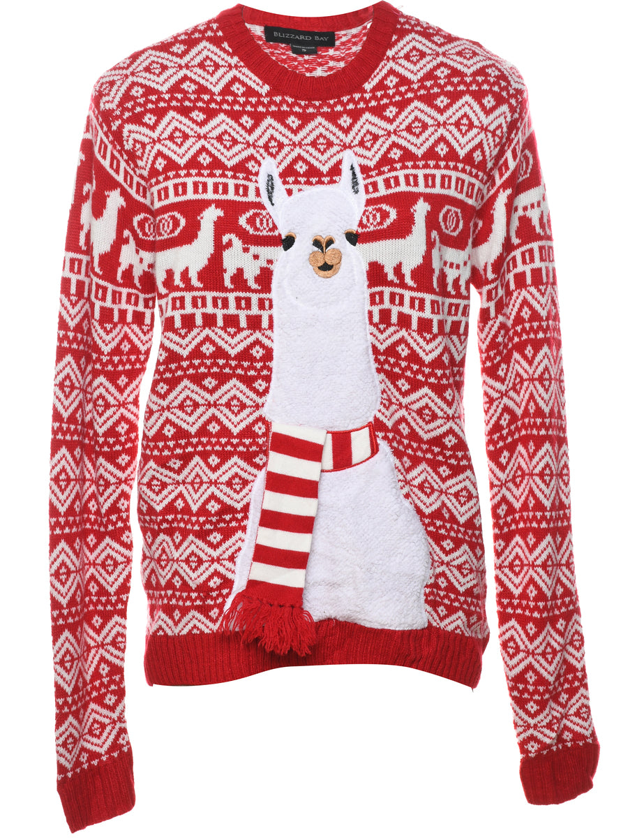 Holiday Sweater New Look Llama Christmas Jumper Fa La La La Llama