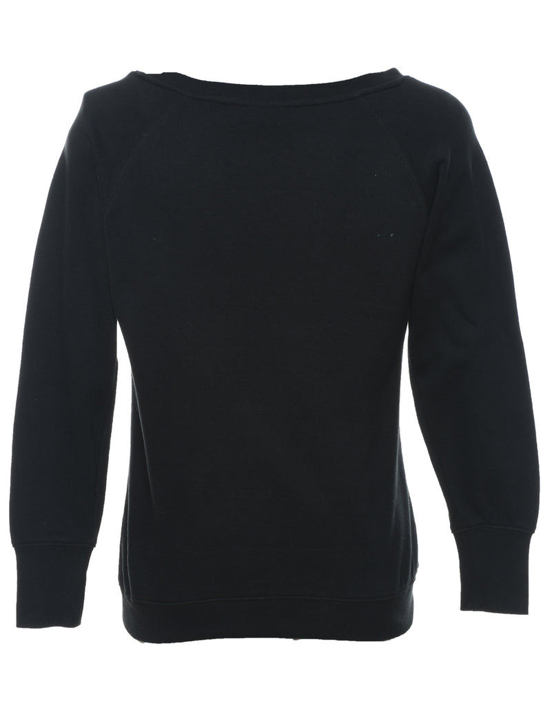 Reebok Black & Pink Printed Sweatshirt - M