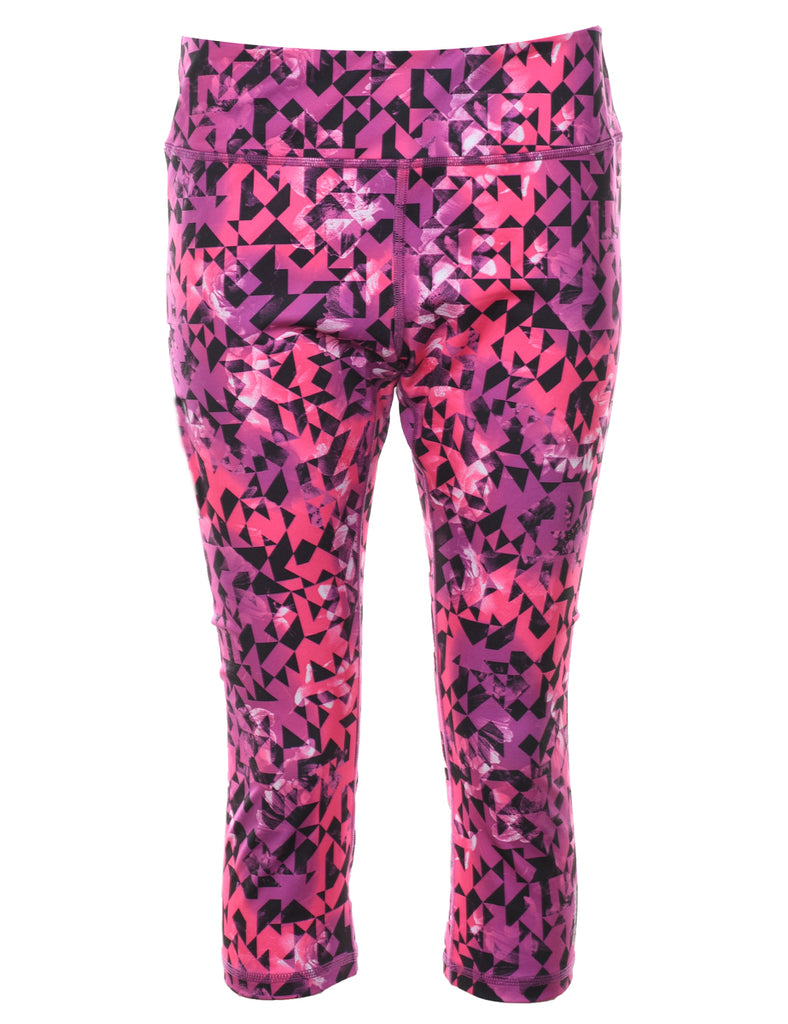 Reebok Geometric Pattern Workout Pants - W32 L21