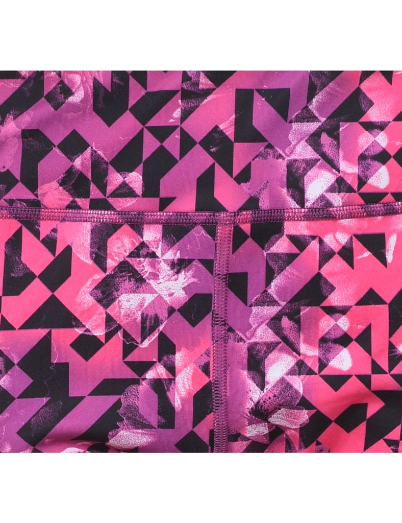 Reebok Geometric Pattern Workout Pants - W32 L21