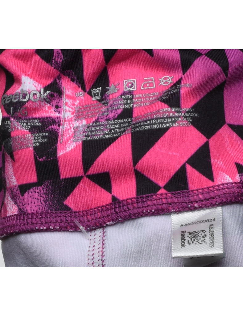 Reebok Geometric Pattern Workout Pants - W32 L21