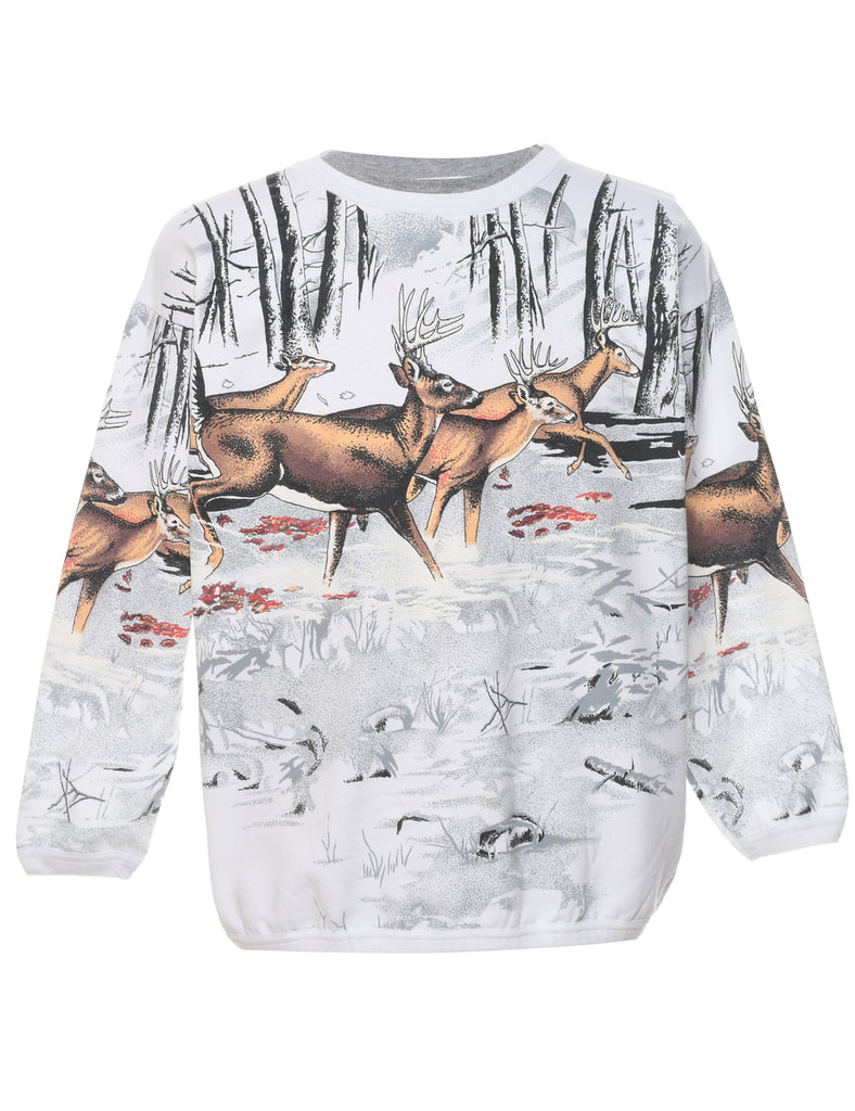 Reindeer Animal Sweatshirt - M