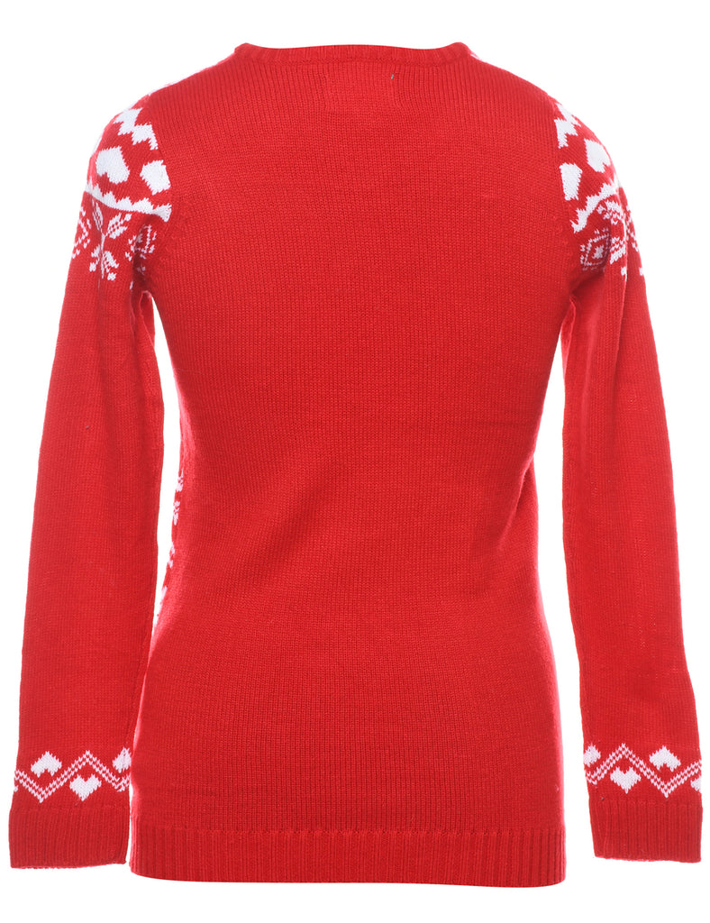Reindeer Christmas Jumper - L