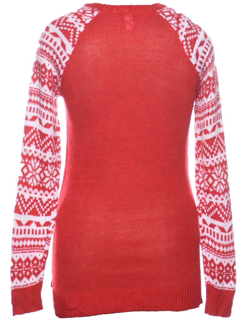 Reindeer Christmas Jumper - M