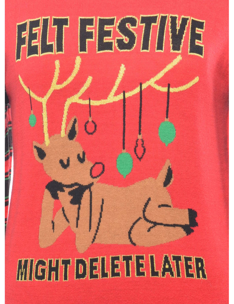 Reindeer Christmas Jumper - M