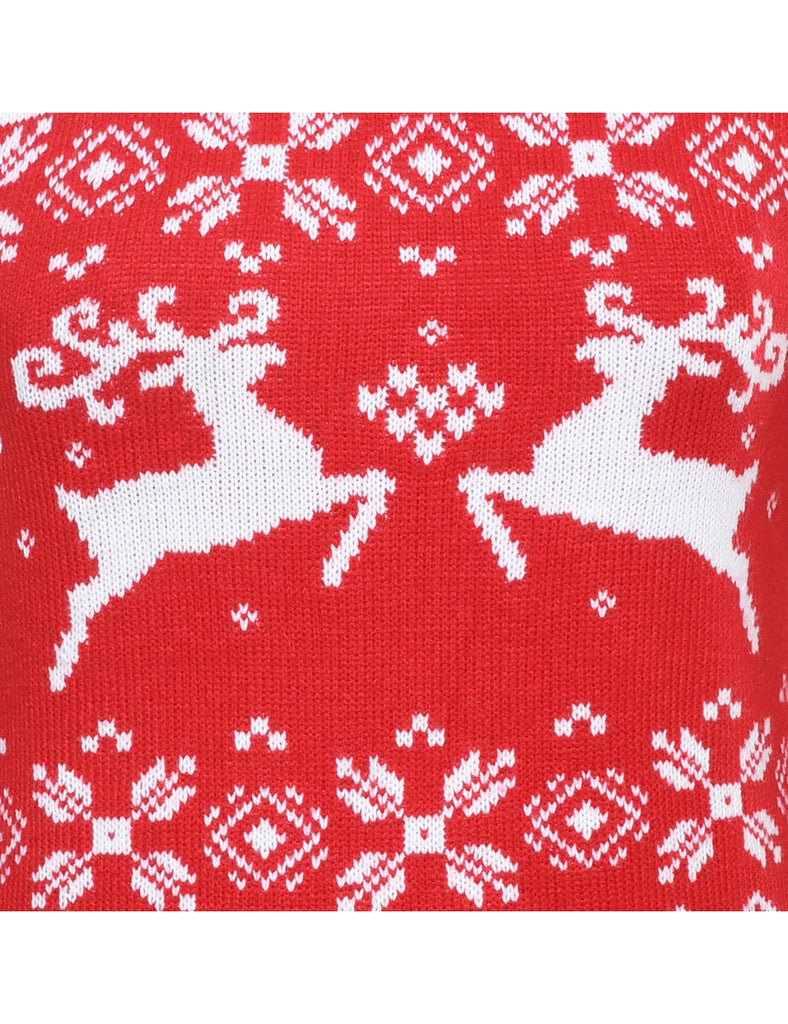 Reindeer Christmas Jumper - L